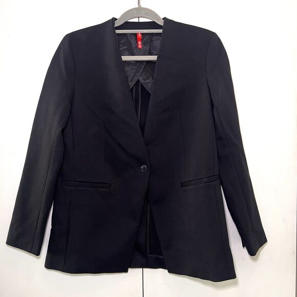 Spanx The Perfect Blazer Jacket Women’s XS Black Collarless Oversized Office - Picture 1 of 6